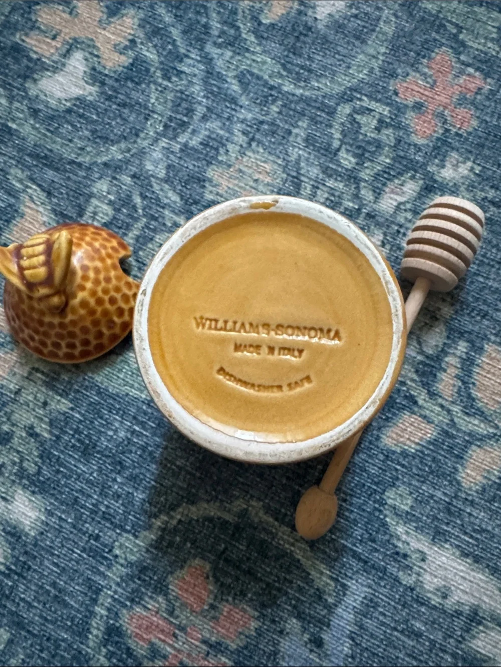 William Sonoma Porcelain Honey Pot